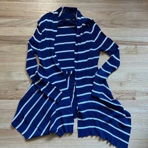 Elementz blue and white stripped cardigan
